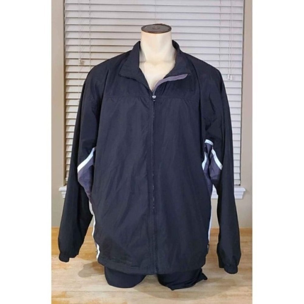 Reebok Black Gray White Jacket Men's Size 2XL